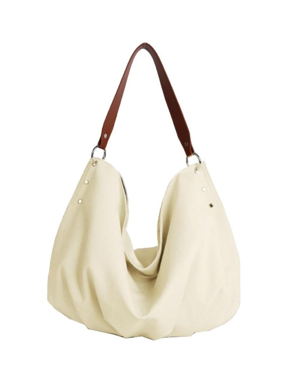 Large Canvas Hobo Bags Women Slouchy Crescent Crossbody Shoulder Bag Retro